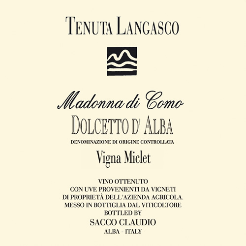 Madonna di Como - Dolcetto d'Alba D.O.C. - Vigna Miclet